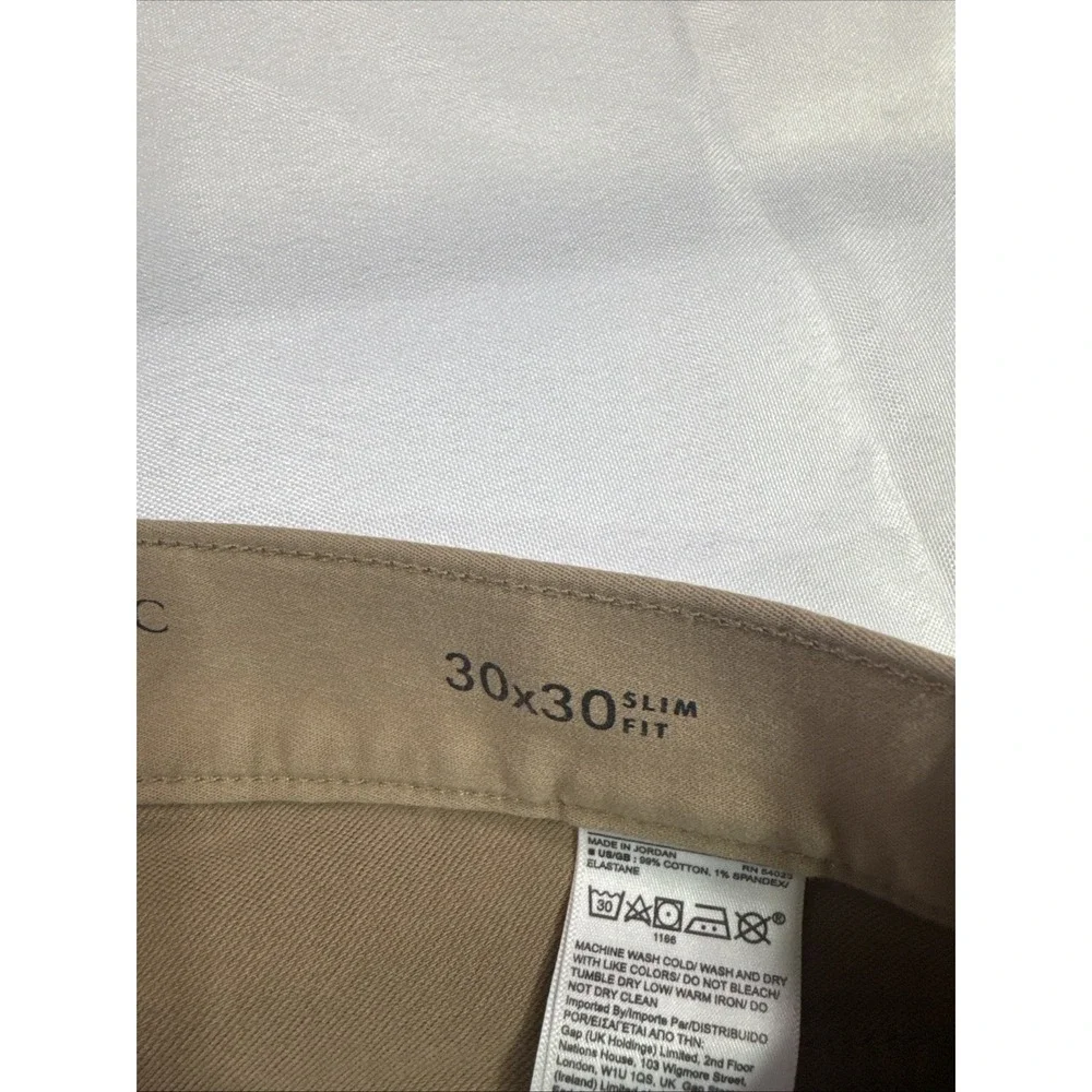 Banana Republic Men's Traveler Pants 30x30 Slim Fit Stretch Khaki Brown